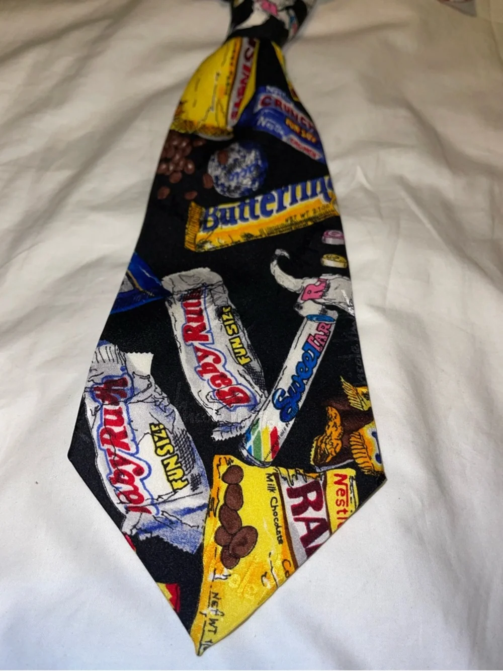 Nicole Miller Novelty Candy Print Black Polyester Tie - Unbranded